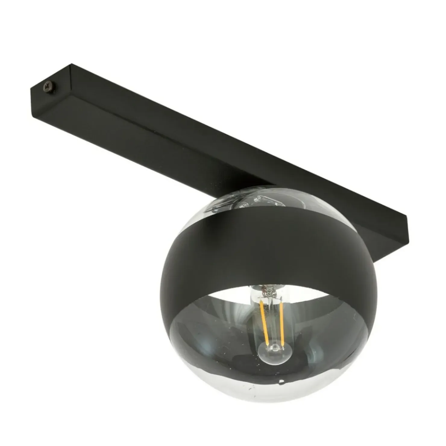 Czarna, pojedyncza lampa sufitowa z kloszem 1123/1 FIT | Kaja*Sklep Kaja Best