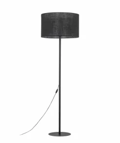 Czarna, prosta lampa podłogowa z abażurem TK 16011 GLORII | Kaja*Sklep Kaja Shop