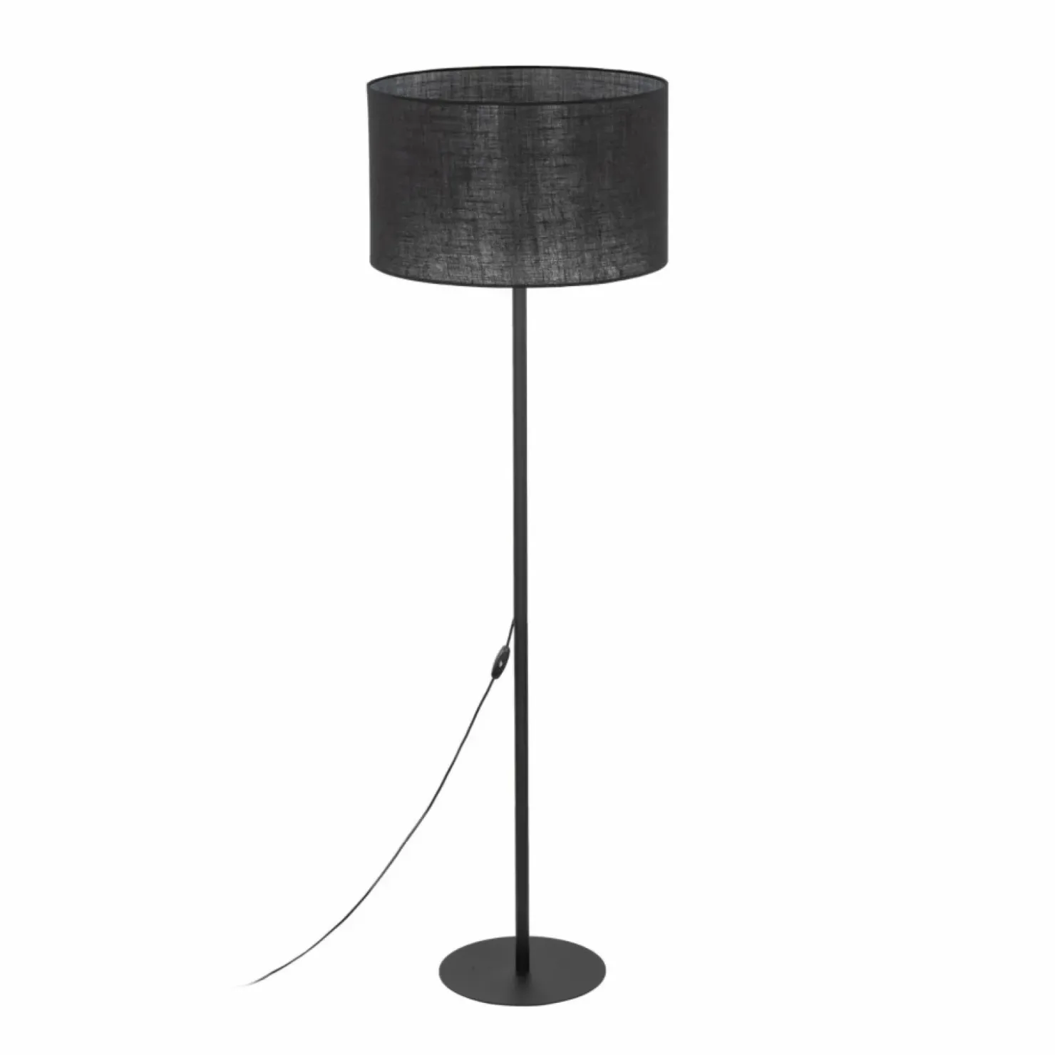 Czarna, prosta lampa podłogowa z abażurem TK 16011 GLORII | Kaja*Sklep Kaja Shop
