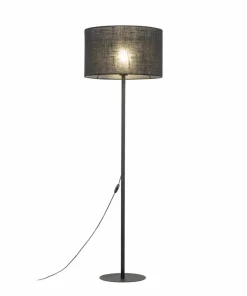 Czarna, prosta lampa podłogowa z abażurem TK 16011 GLORII | Kaja*Sklep Kaja Shop