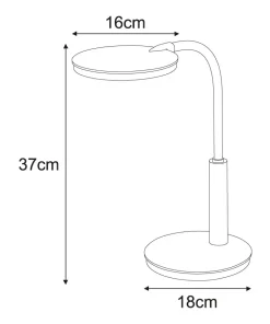 Czarna, solidna lampka biurkowa K-BL1237 z serii DINO*Sklep Kaja Best
