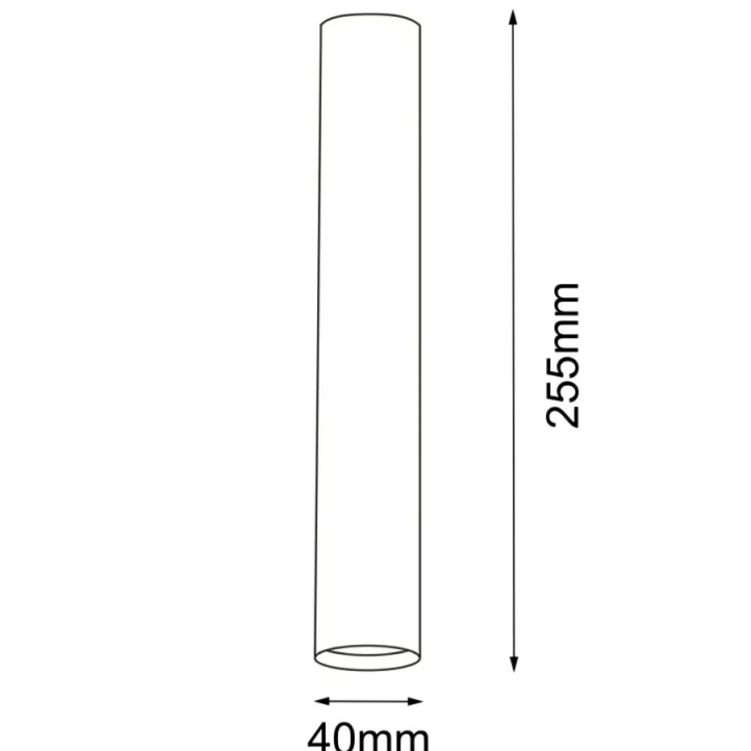 Czarna tuba łazienkowa downlight 25,5cm IP44 ANT 8074 YABU | Kaja*Sklep Kaja Fashion