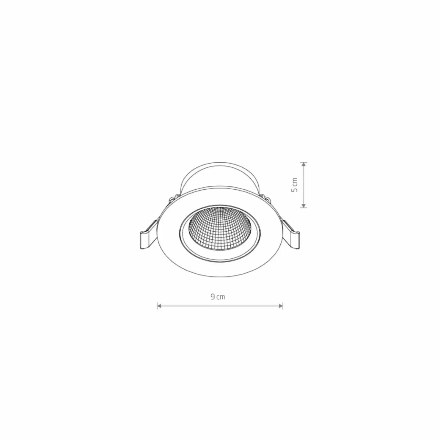 Czarne oczko podtynkowe LED 5W 4000K ⌀9cm 10550 EGINA LED | Kaja*Sklep Kaja Cheap