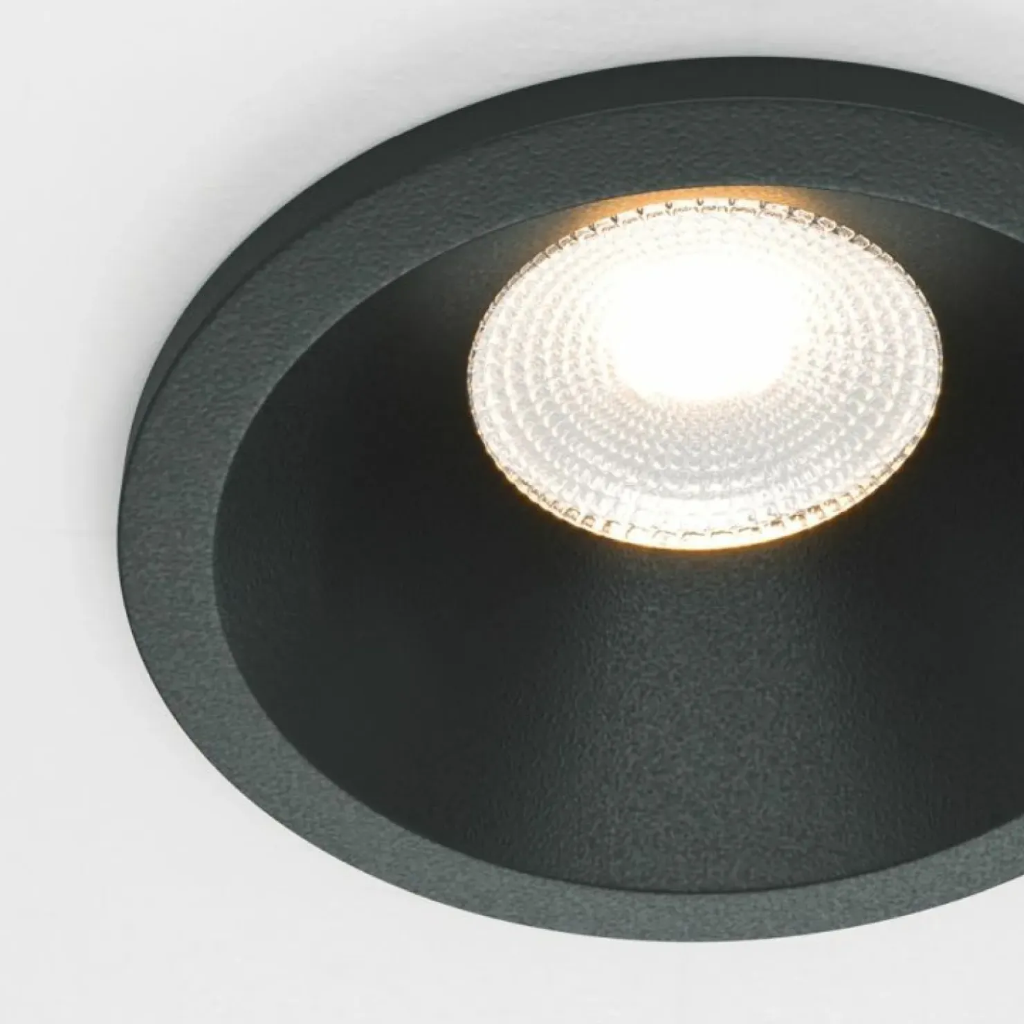 Czarne oczko podtynkowe LED ⌀6cm 3000K DL034-01-06W3K-D-B z serii ZOOM*Sklep Kaja Cheap