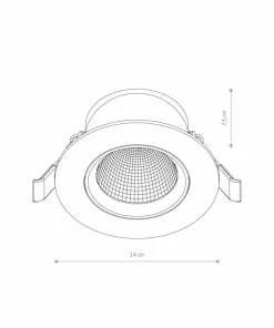 Czarne oczko wpustowe LED 15W 3000K ⌀14cm 10557 EGINA LED | Kaja*Sklep Kaja Outlet