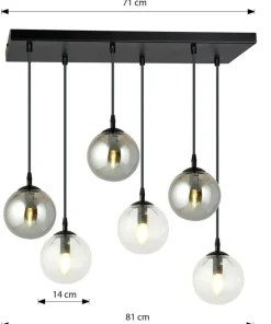 Cheap Sklep Kaja Czarno biała lampa wisząca regulacja wysokości 714/6M2 | Kaja