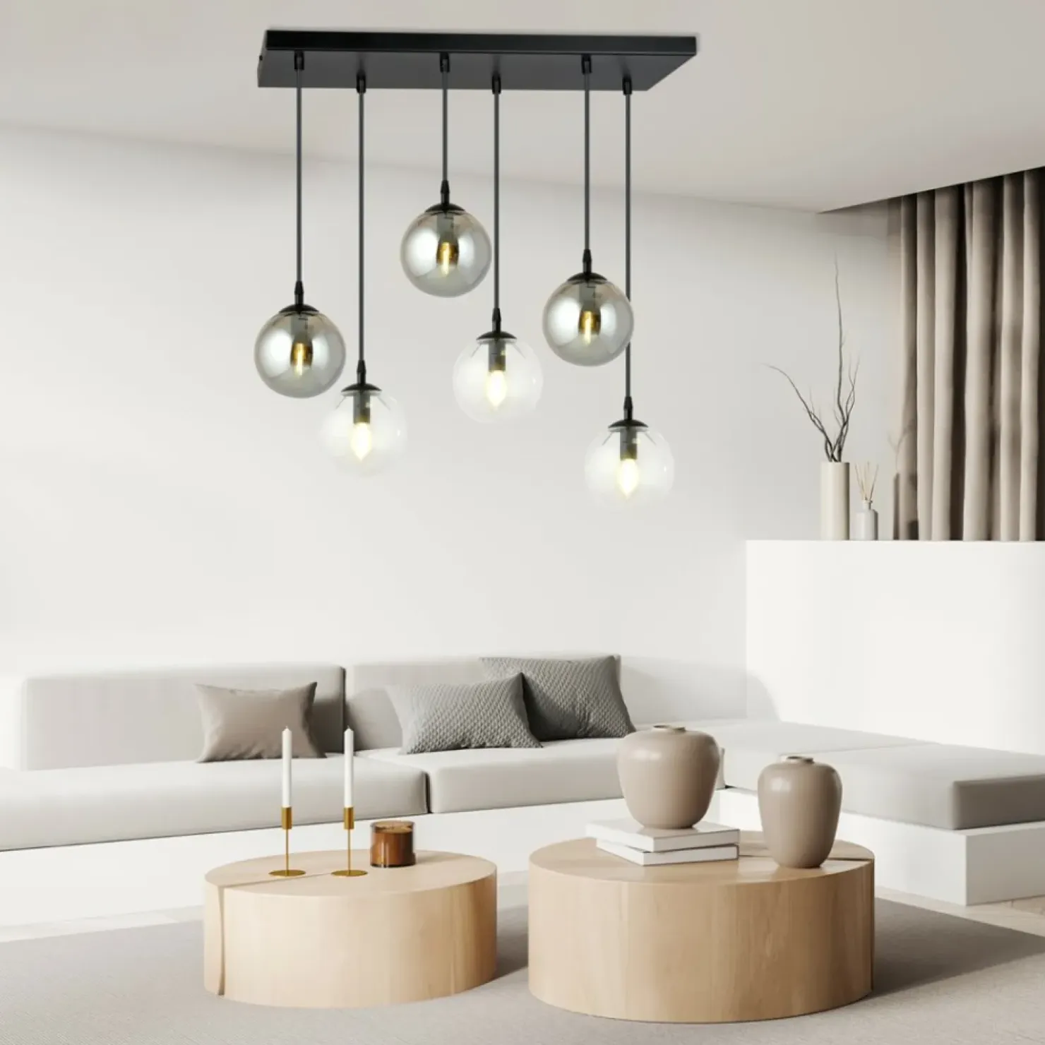 Cheap Sklep Kaja Czarno biała lampa wisząca regulacja wysokości 714/6M2 | Kaja