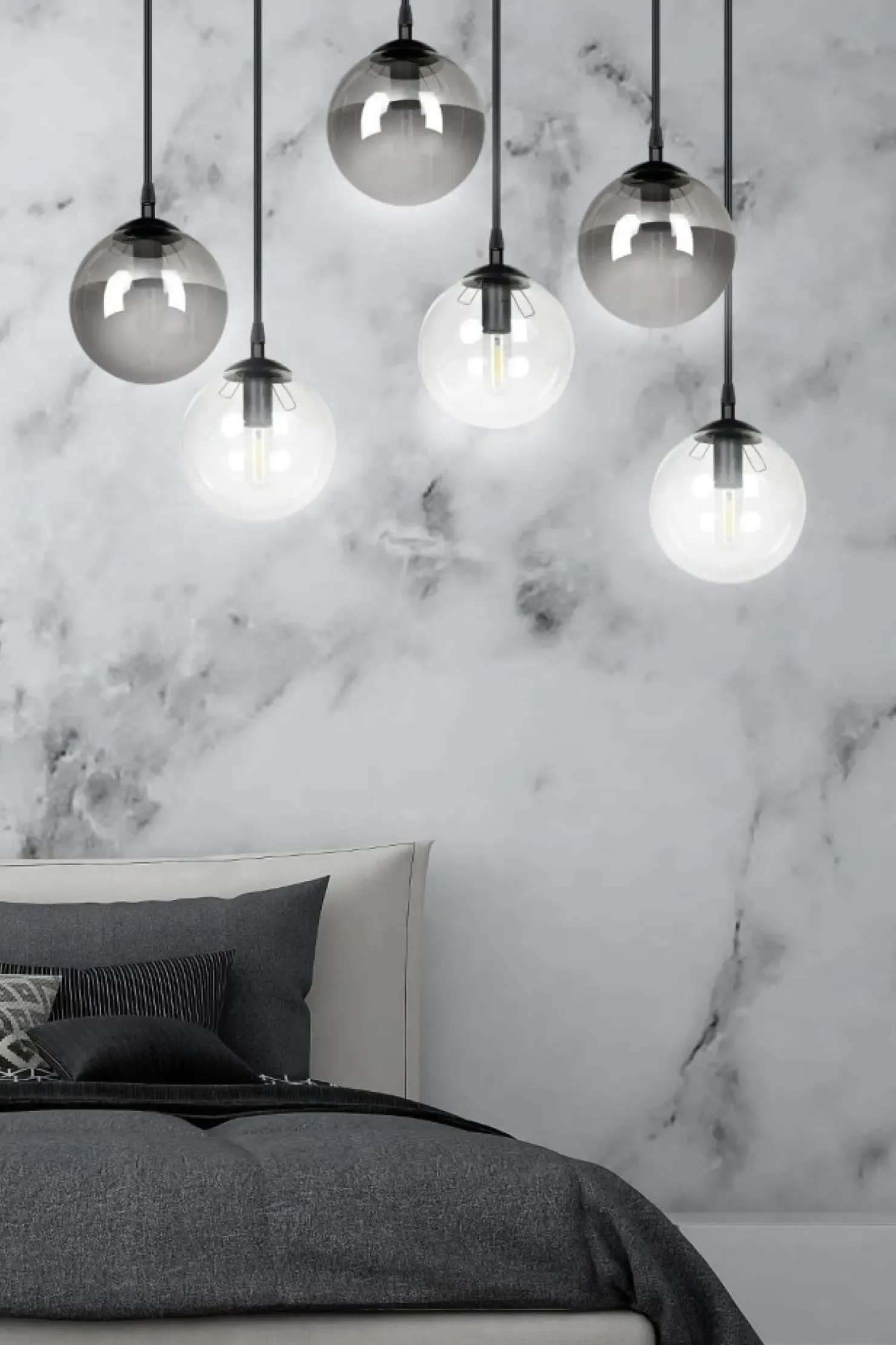 Cheap Sklep Kaja Czarno biała lampa wisząca regulacja wysokości 714/6M2 | Kaja
