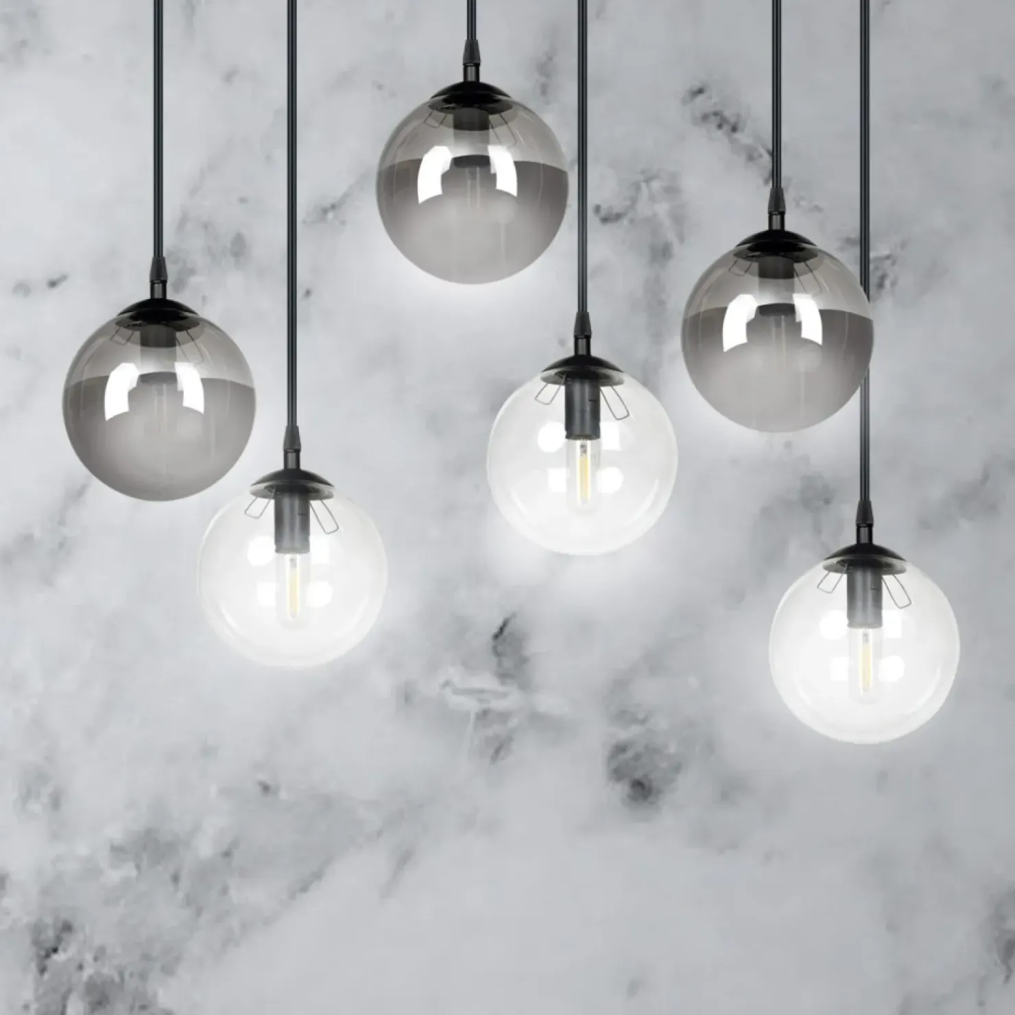 Cheap Sklep Kaja Czarno biała lampa wisząca regulacja wysokości 714/6M2 | Kaja