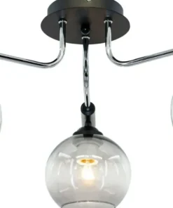 Sale Sklep Kaja Czarno srebrna lampa pasująca do salonu 2207/3 8C BL | Kaja