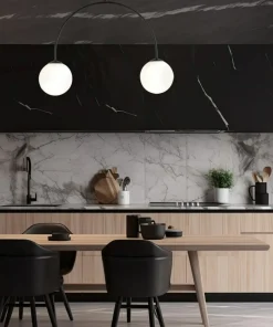 Fashion Sklep Kaja Czarno-biała, klasyczna lampa sufitowa, do salonu 1288/2 z serii ARCHI