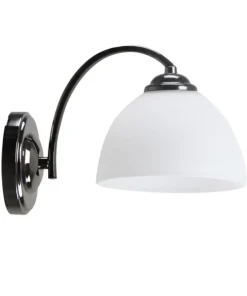 Czarno-biała lampa ścienna, kinkiet z kloszem 21-22448 z serii GRACJA | Kaja Ośw*Sklep Kaja New