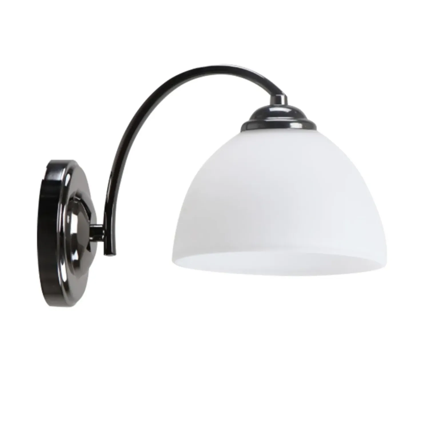 Czarno-biała lampa ścienna, kinkiet z kloszem 21-22448 z serii GRACJA | Kaja Ośw*Sklep Kaja New