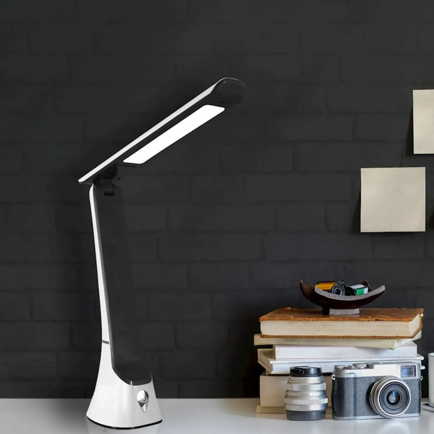 Czarno-biała, ledowa lampa biurkowa ML4668 BLADE | Kaja Oświetlenie*Sklep Kaja New