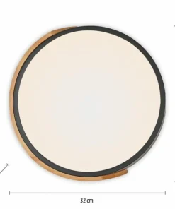 Czarno-drewniany plafon LED w formie koła ZM 14288-18 BILA | Kaja*Sklep Kaja Store