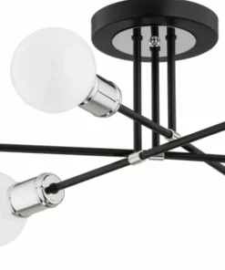 Shop Sklep Kaja Czarno-srebrna lampa sufitowa w stylu loftowym AL 62128 TOLEDO | Kaja