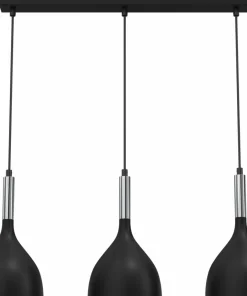 Hot Sklep Kaja Czarno-srebrna lampa wisząca, na trzy żarówki LX 3894 z serii NOAK