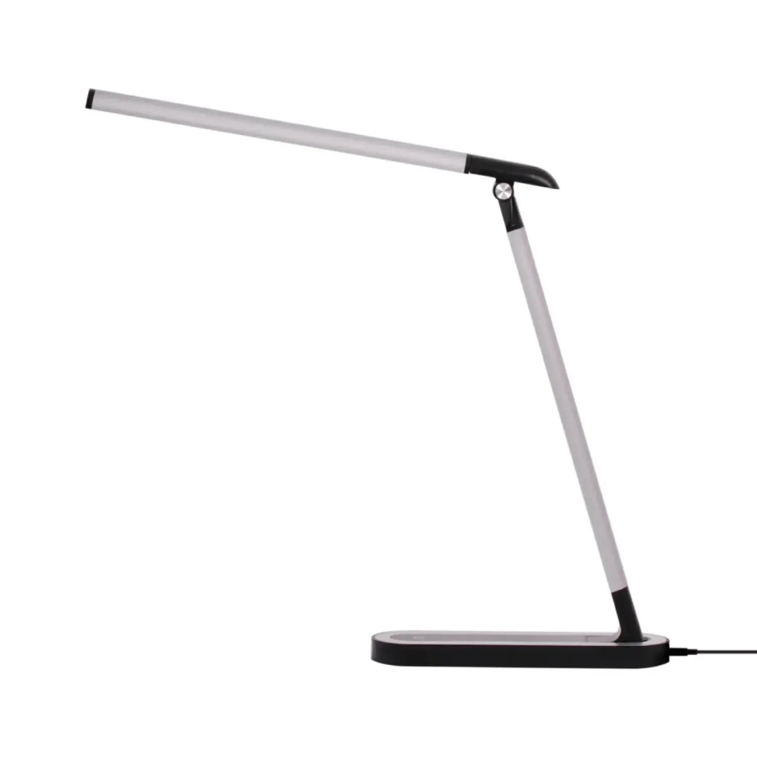 Czarno-srebrna, ledowa lampka biurkowa K-MT-206 CZARNY z serii NIKO*Sklep Kaja Online