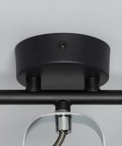 Outlet Sklep Kaja Czarno-srebrne reflektory do salonu ABR-RRH-C-3XGU10 RETRO | Kaja