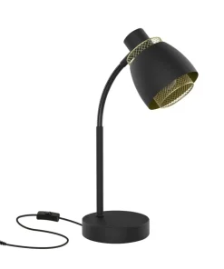 Czarno-złota, elegancka lampka biurkowa 41-13774 z serii ALEKSANDRIA*Sklep Kaja Best