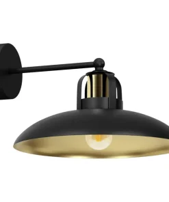 Czarno-złota lampa ścienna na jedną żarówkę MLP8904 z serii FELIX | Kaja Oświetl*Sklep Kaja Best Sale
