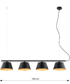 New Sklep Kaja Czarno-złota lampa do oświetlenia stołu 1337/4 GELATO | Kaja