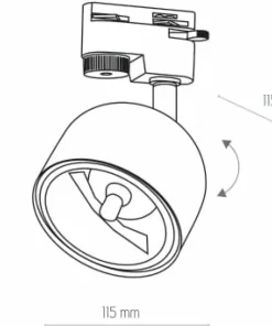 Czarno-złota lampa do szynoprzewodu 1-fazowego TK 4493 TRACER | Kaja*Sklep Kaja Fashion