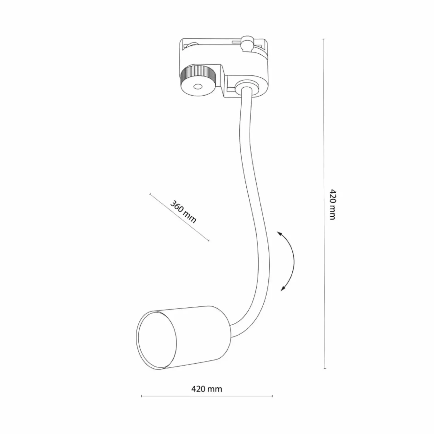 Czarno-złota lampa do szyny jednofazowej TK 6612 TRACER | Kaja*Sklep Kaja Online