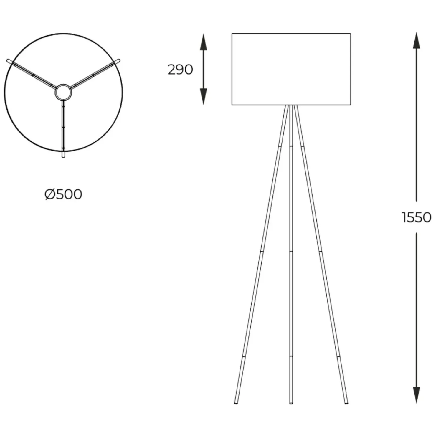 Czarno-złota lampa podłogowa z abażurem H06-GD-BK INGA | Kaja*Sklep Kaja Store