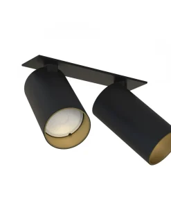 Czarno-złota lampa podtynkowa, dwa reflektory 7690 | Kaja Oświetlenie*Sklep Kaja Sale