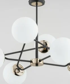 Outlet Sklep Kaja Czarno-złota lampa sufitowa o nietypowym designie AL 63099 | Kaja