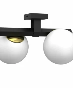 Czarno-złota lampa sufitowa z białymi kulami LX 4628 IDRIS | Kaja*Sklep Kaja Sale