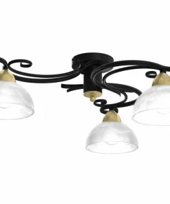Czarno-złota lampa sufitowa z białymi kloszami LX 5977 AURORA | Kaja*Sklep Kaja Cheap