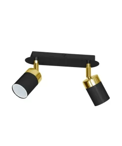 Clearance Sklep Kaja Czarno-złota lampa sufitowa w stylu technicznym MLP6124 JOKER | Kaja