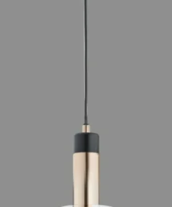 New Sklep Kaja Czarno-złota lampa wiszącą ze szklanym kloszem AL 60830 | Kaja