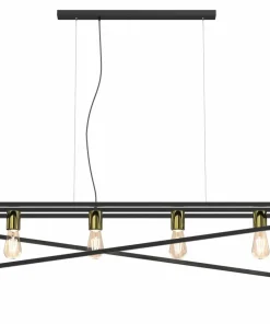 Online Sklep Kaja Czarno-złota lampa wisząca, nad wyspę kuchenną LX 0121 z serii GOTE
