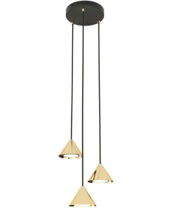 New Sklep Kaja Czarno-złota lampa wisząca 1329/3PREM ELIT 3 PREMIUM GOLD | Kaja
