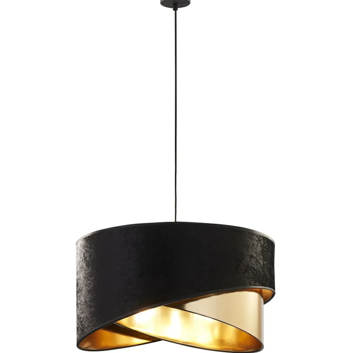 Czarno-złota lampa wisząca w stylu glamour TK 6432 z serii TERCINO*Sklep Kaja Clearance