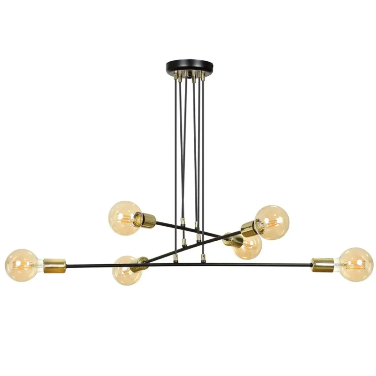 Hot Sklep Kaja Czarno-złota lampa wisząca w stylu industrialnym 785/6 | Kaja