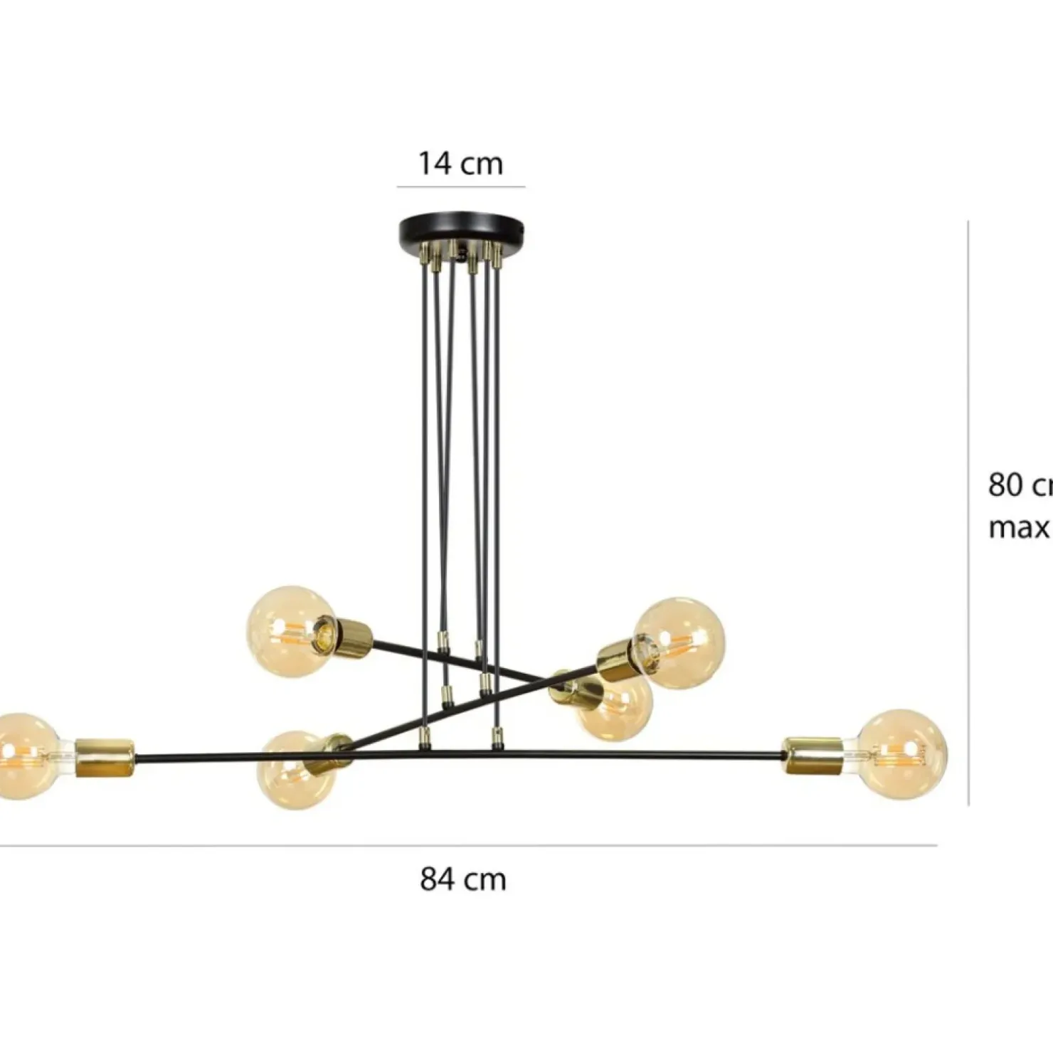 Hot Sklep Kaja Czarno-złota lampa wisząca w stylu industrialnym 785/6 | Kaja