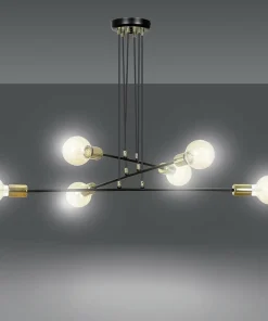 Hot Sklep Kaja Czarno-złota lampa wisząca w stylu industrialnym 785/6 | Kaja