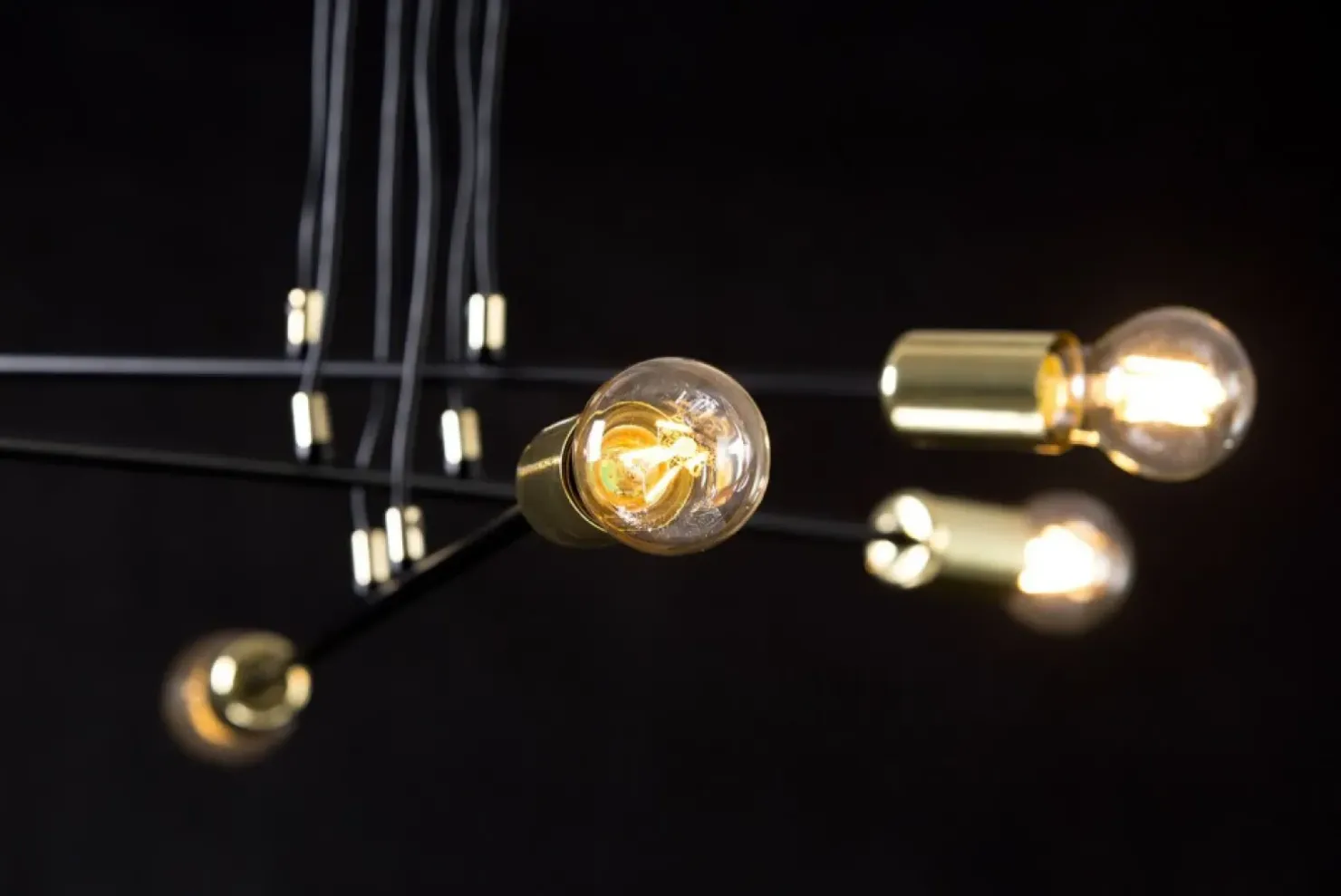 Hot Sklep Kaja Czarno-złota lampa wisząca w stylu industrialnym 785/6 | Kaja