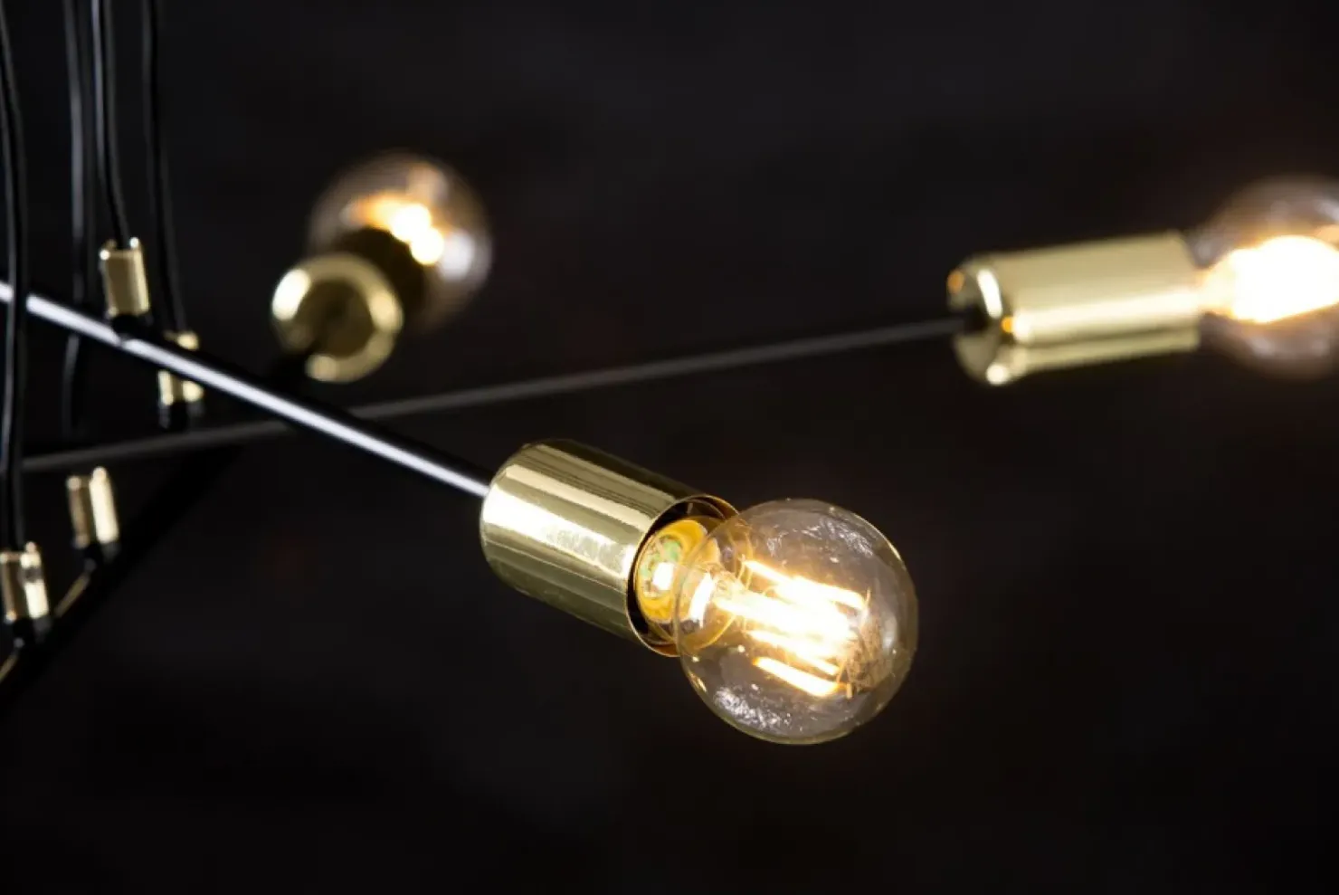 Hot Sklep Kaja Czarno-złota lampa wisząca w stylu industrialnym 785/6 | Kaja