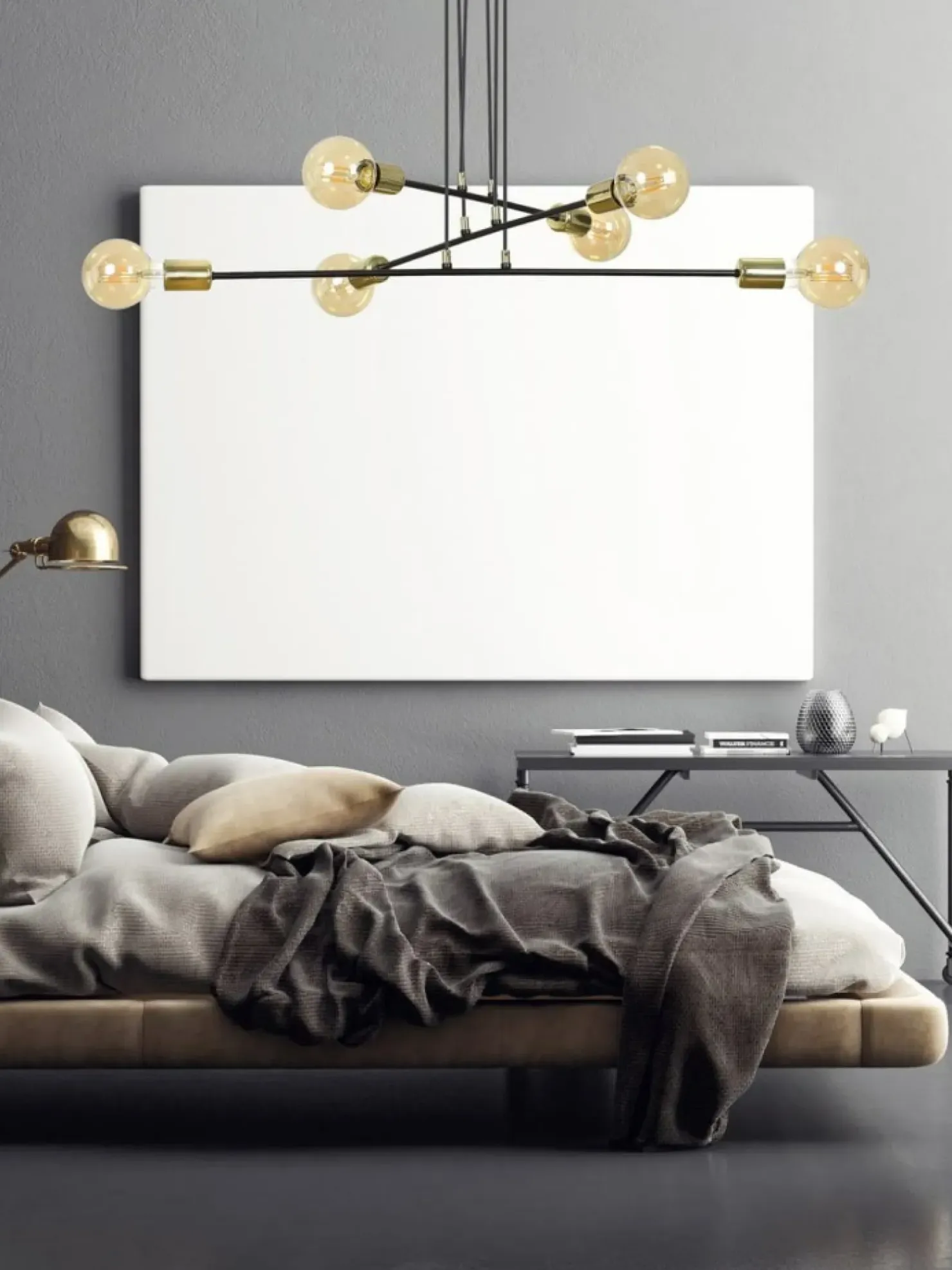 Hot Sklep Kaja Czarno-złota lampa wisząca w stylu industrialnym 785/6 | Kaja