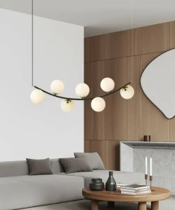 Flash Sale Sklep Kaja Czarno-złota lampa wisząca z mlecznymi kloszami 1298/7 z serii RITZ