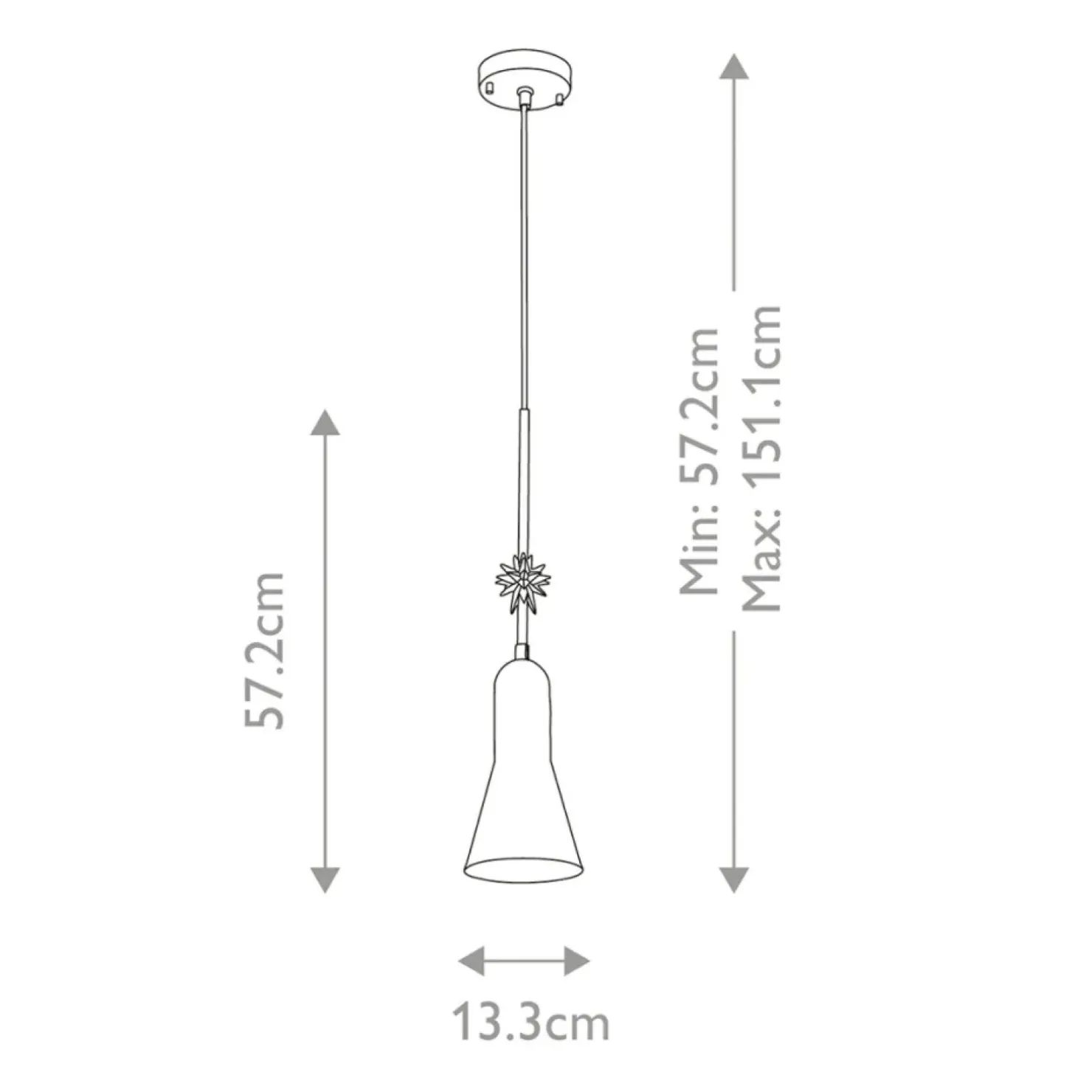 Store Sklep Kaja Czarno-złota lampa wisząca z ozdobą ETOILE-P-S-MB z serii ETOILE