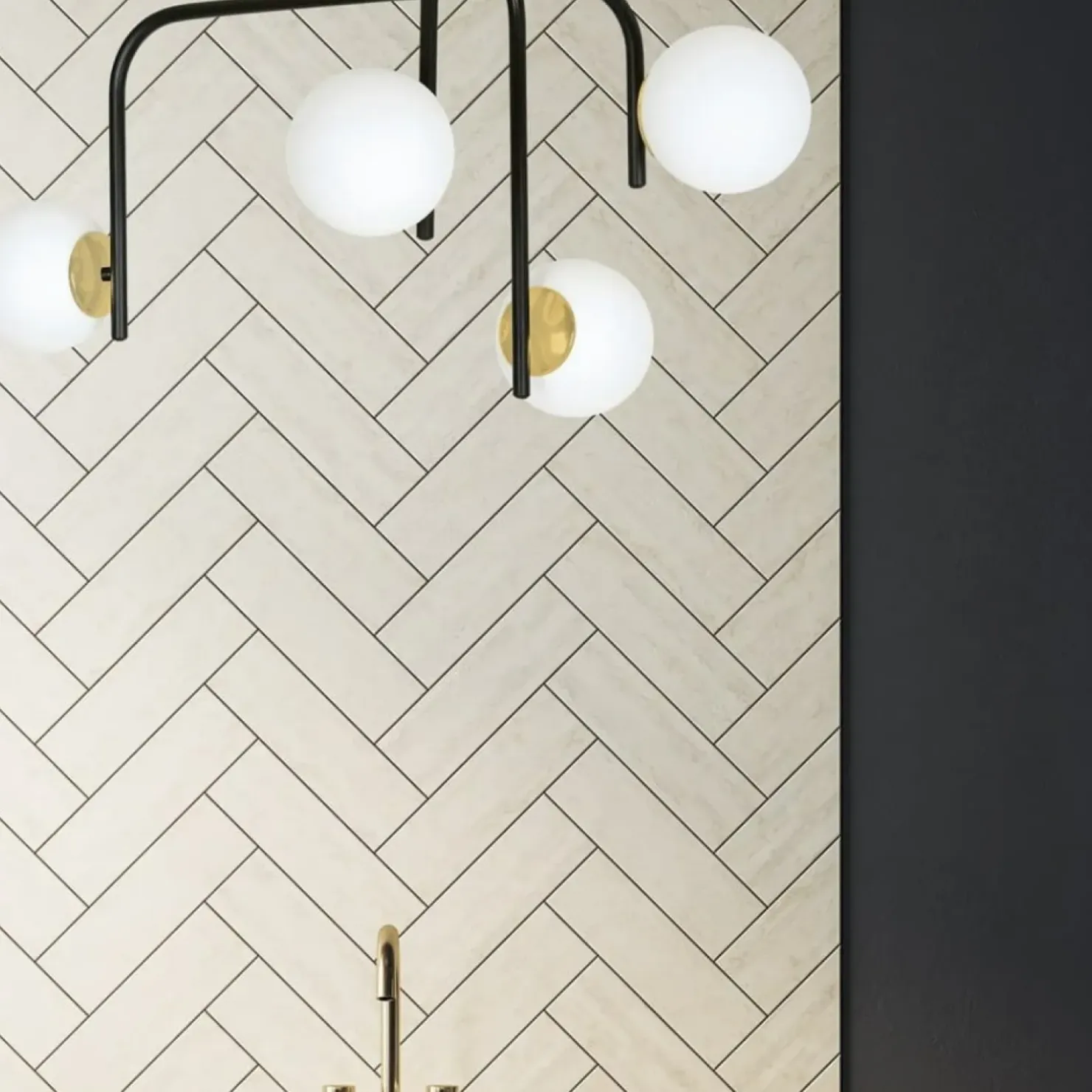 Shop Sklep Kaja Czarno-złota lampa z okrągłymi kloszami 1032/4B RAGNAR | Kaja