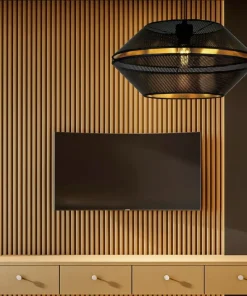 Czarno-złota lampa z perforowanym abażurem 1185/1 z serii MALIA | Kaja*Sklep Kaja Online