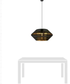Czarno-złota lampa z perforowanym abażurem 1185/1 z serii MALIA | Kaja*Sklep Kaja Online