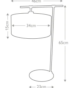 Czarno-złota lampka stołowa, nocna BALANCE-TL-BKPB z serii BALANCE*Sklep Kaja Online